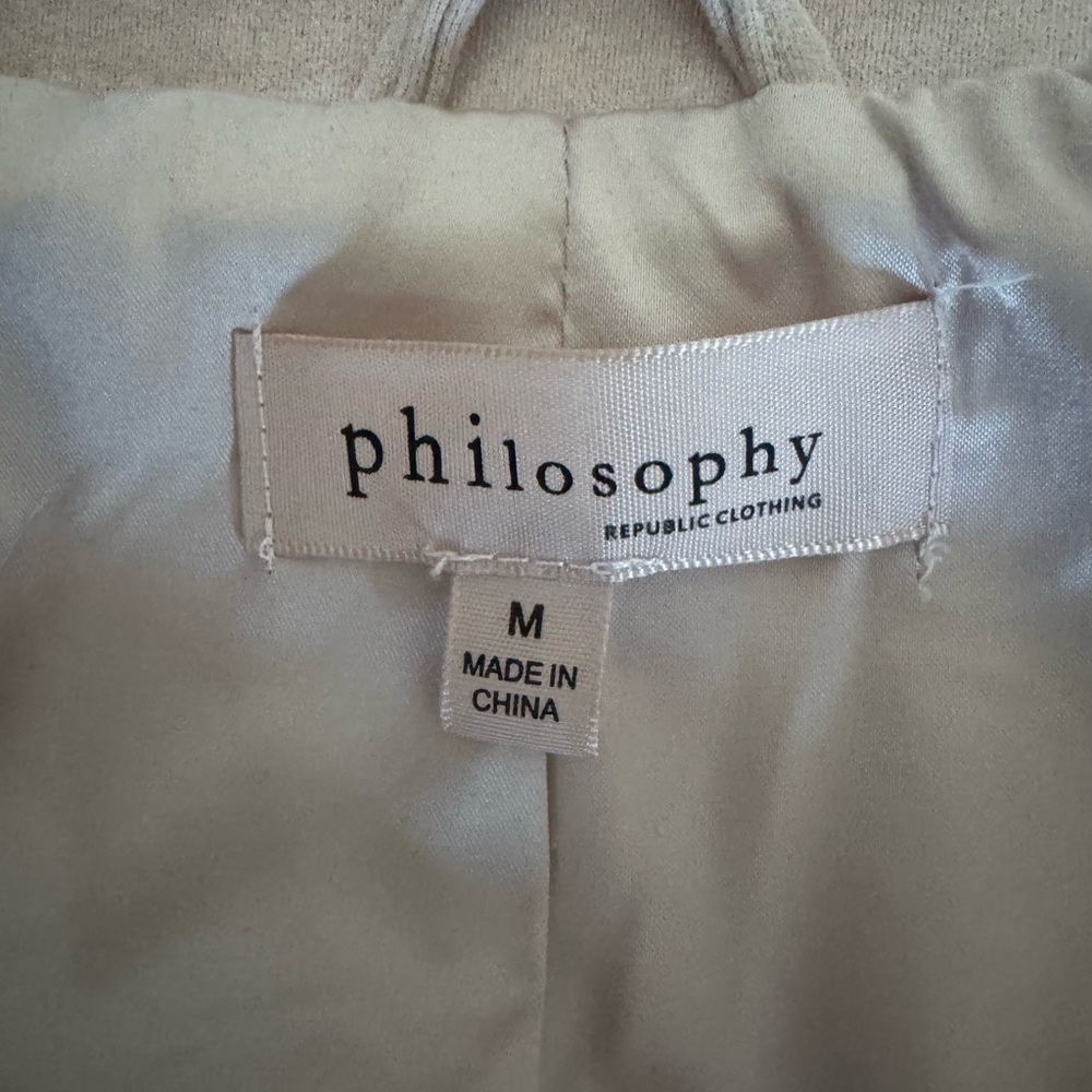 PHILOSOPHY Faux Suede Moto Jacket – Size M – Pre-Loved - Picture 3 of 3